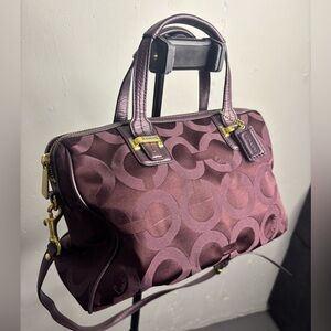 Coach Op Art Bag in Deep Plum